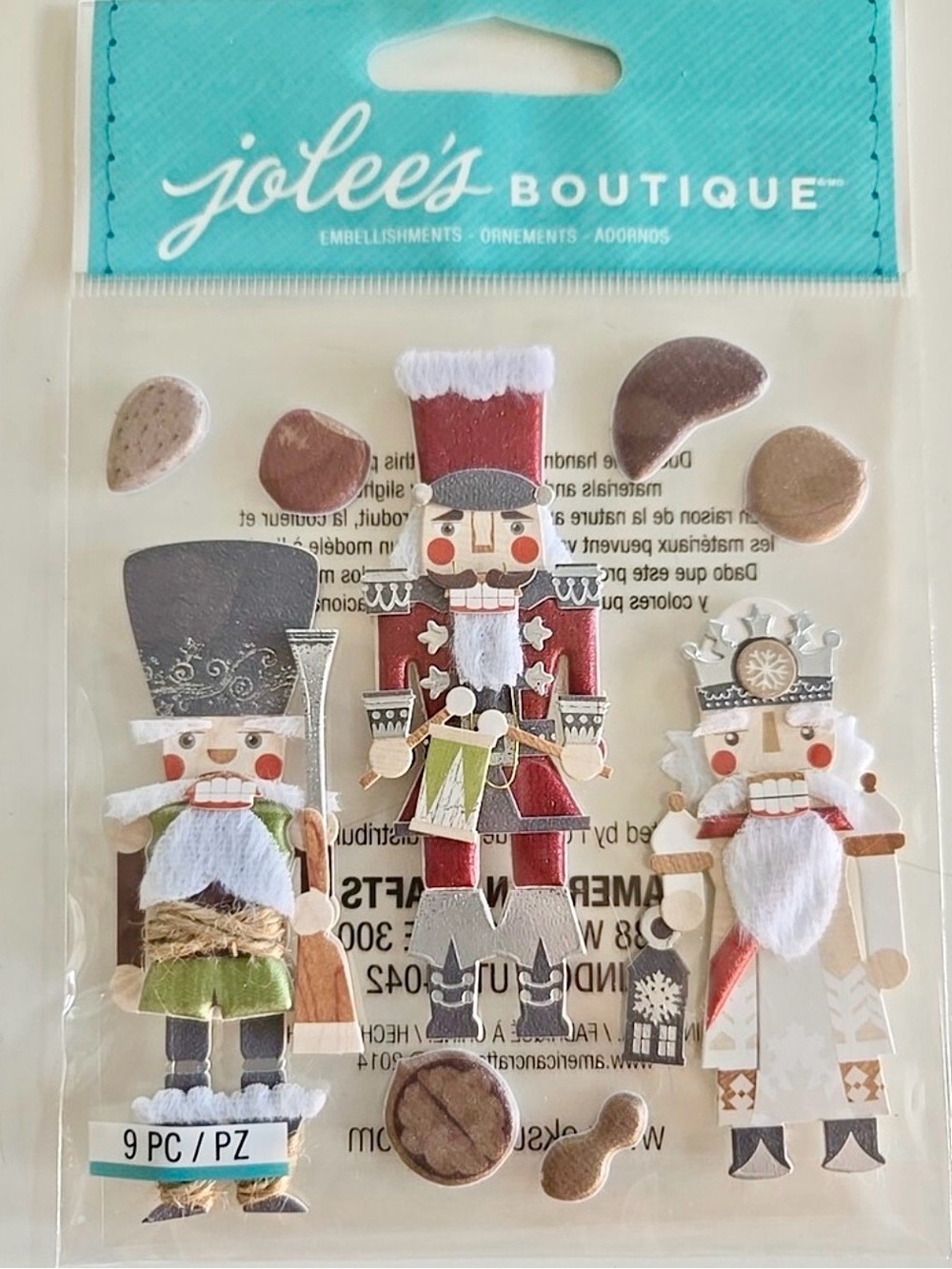 Jolee's Boutique Nutcracker Embellishment Pack - Red, White, Green/ scrapbooking